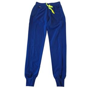 FIGS Boston Slim NWOT XXS Tall Jogger Scrub Pants Electric Blue Women's